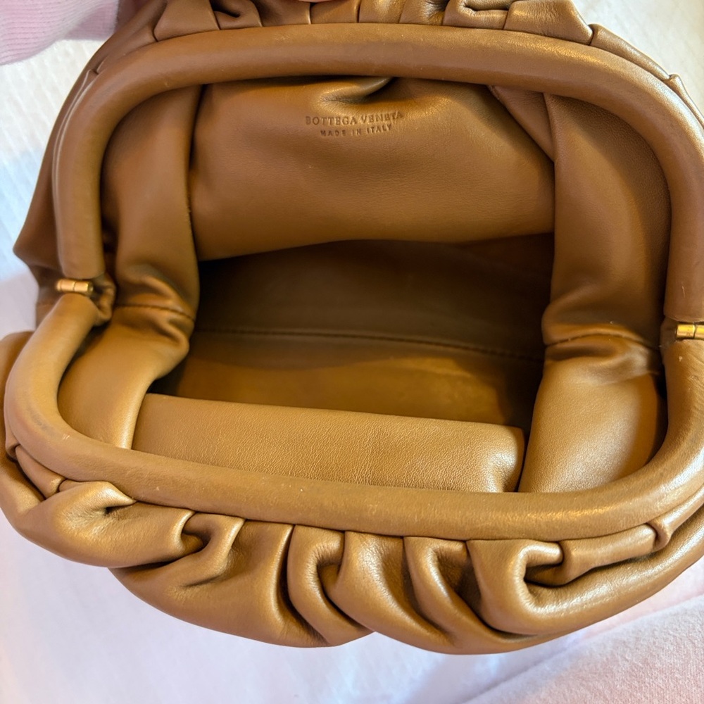 Bottega Veneta Brown Leather Clutch